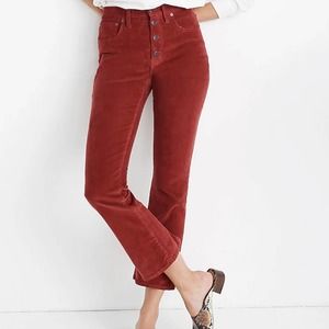Madewell Cali Demi-Boot Jeans in Corduroy: Button-Front Edition, Rustic Orange